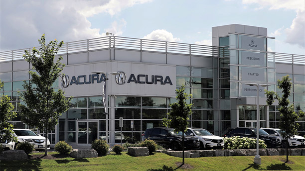 Vue d'une concessionnaire Acura