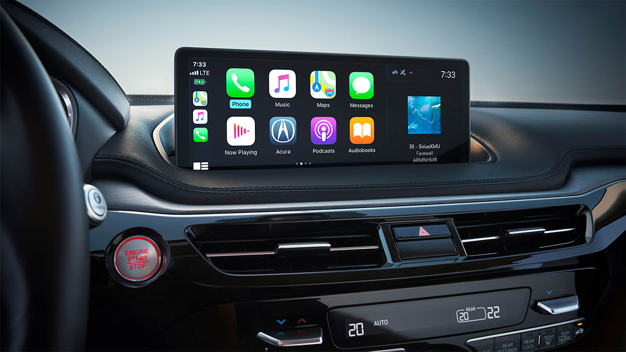 A digital display on the dash of an MDX.