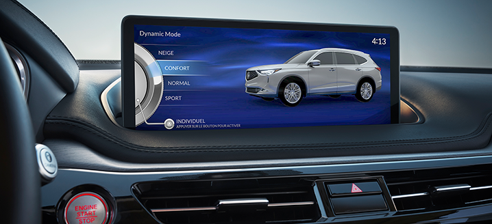 Afficheur numérique sur le tableau de bord d’un MDX.