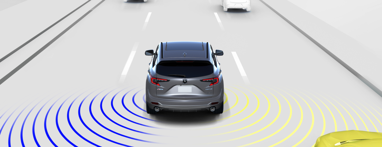 Rearview of RDX emitting sensor waves.